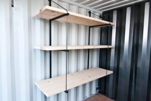 shipping container shelf bracket